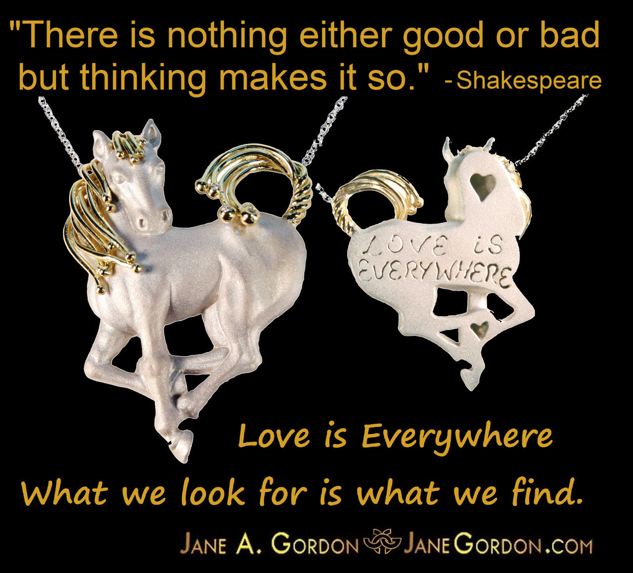 Equestrian: Love is Everywhere Heart Shaped Horse Necklace- Sterling Silver & Diamonds-10
